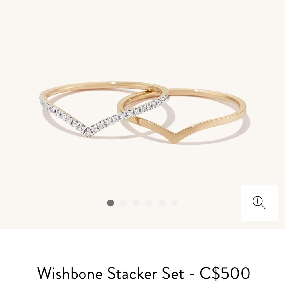 Mejuri wishbone stacker set
